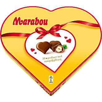 Marabou Heart shaped Box