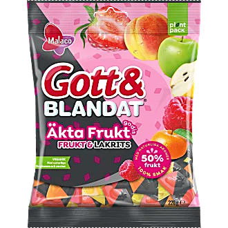 Gott och Blandat Real Fruits Liquorice